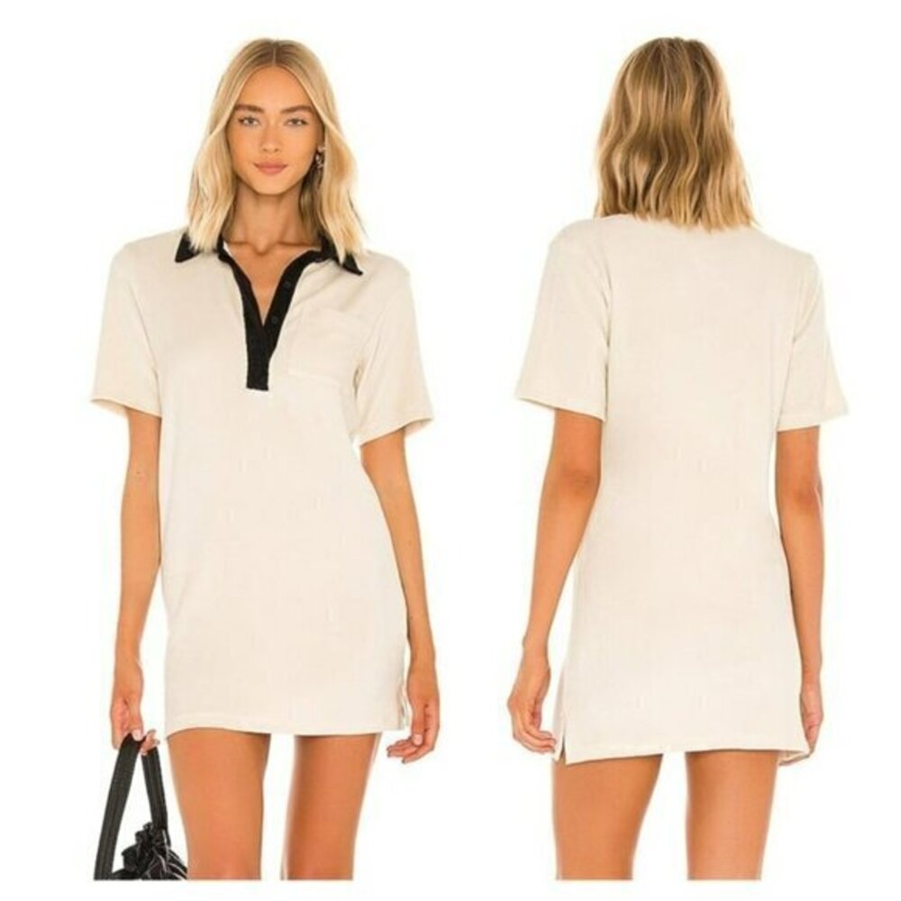 L'Academie Noam Mini Dress - Beige & Black